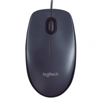 罗技（Logitech）M90 鼠标 有线鼠标 办公鼠标 对称鼠标 即插即用 黑色