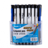 广博 圆珠笔批发60支装办公用品原子笔学生文具按动蓝色笔芯