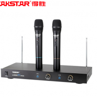 得胜（TAKSTAR）TS-6700HH无线话筒麦克风一拖二V段 家庭KTV会议舞台演出 卡拉OK高品质无线话筒 典雅黑