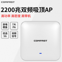 COMFAST E385AC 2200M双频无线WiFi吸顶AP大功率千兆酒店企业办公AC管理路由