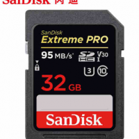 闪迪（SanDisk） 高速存储卡 SD卡 U3 170MB 单反微单相机内存卡 兼容连拍和4K视频 32G