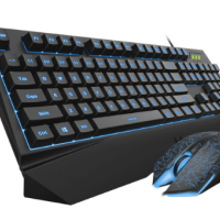 雷柏（Rapoo）V120S有线键鼠套装（游戏背光键盘鼠标 家用办公台式电脑笔记本键鼠套装） 黑色 V120S键盘鼠标套装